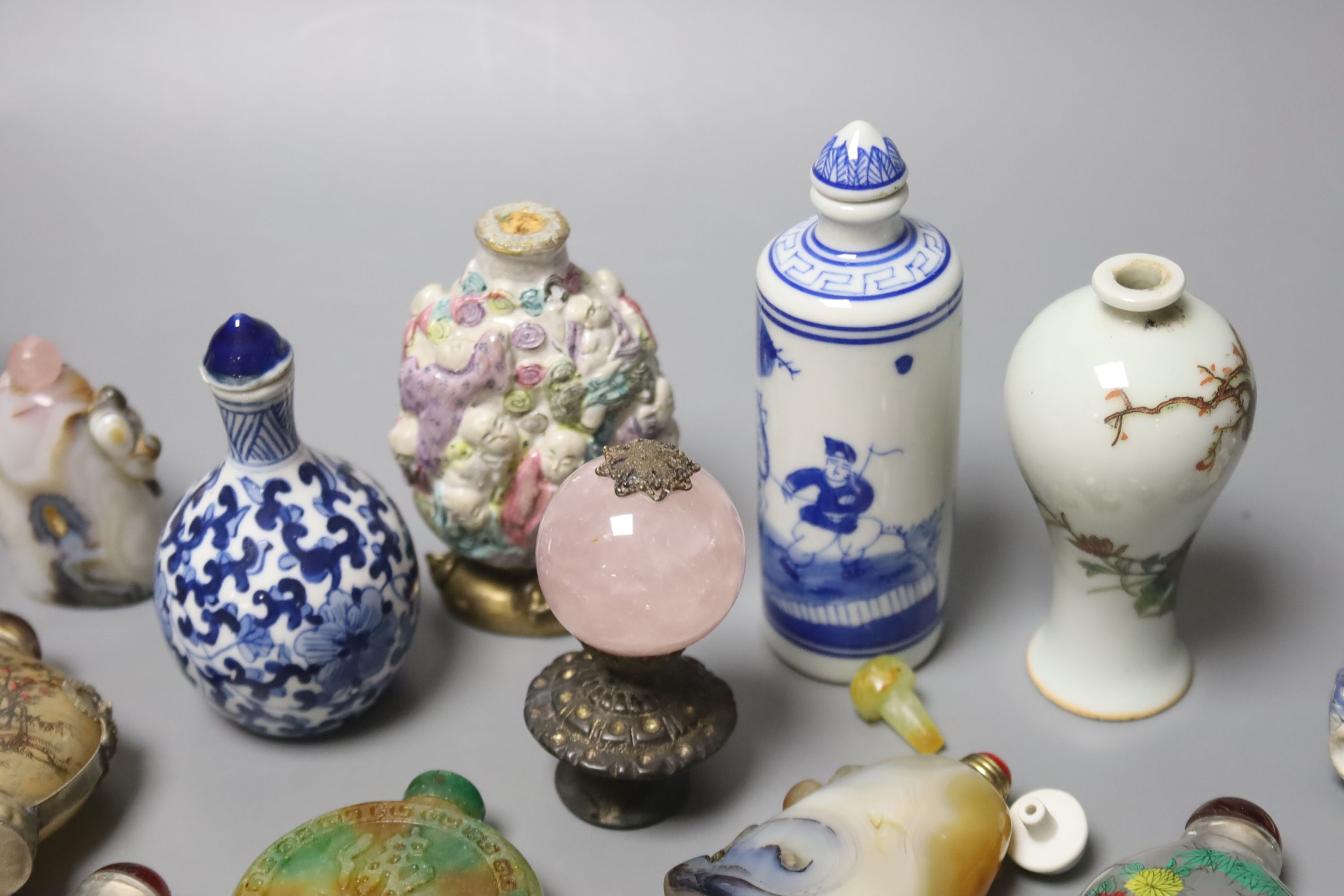 A collection of Chinese snuff bottles